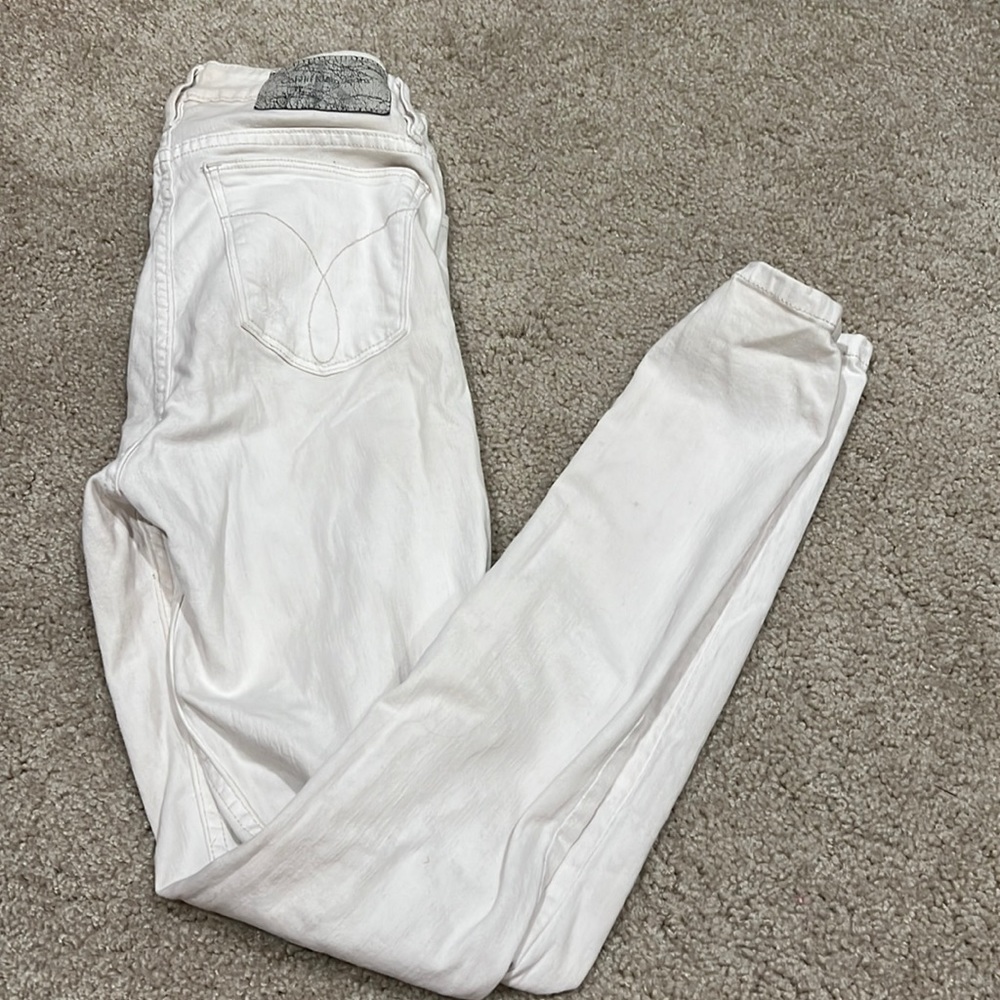 Calvin Klein white high waisted legging jeans